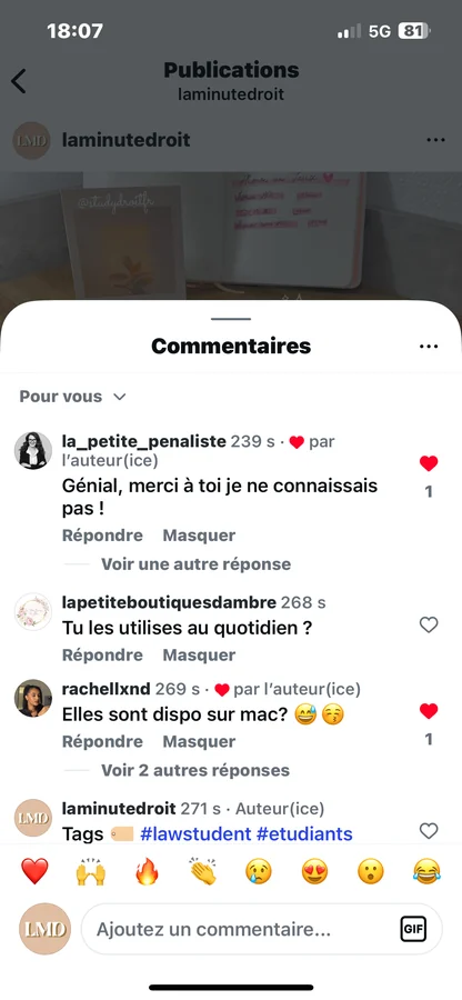 Statistiques d'impact La Minute Droit