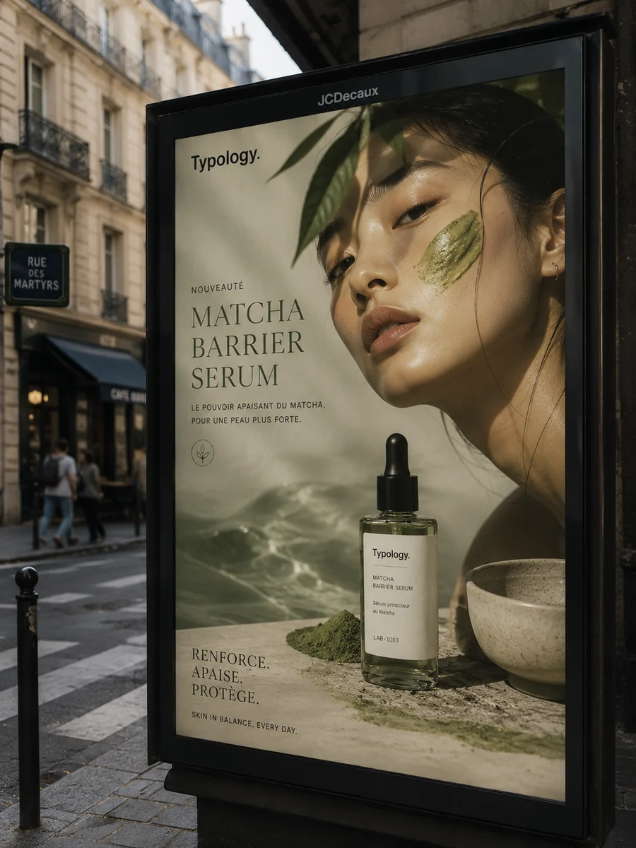 Affichage urbain Typology Matcha Ritual