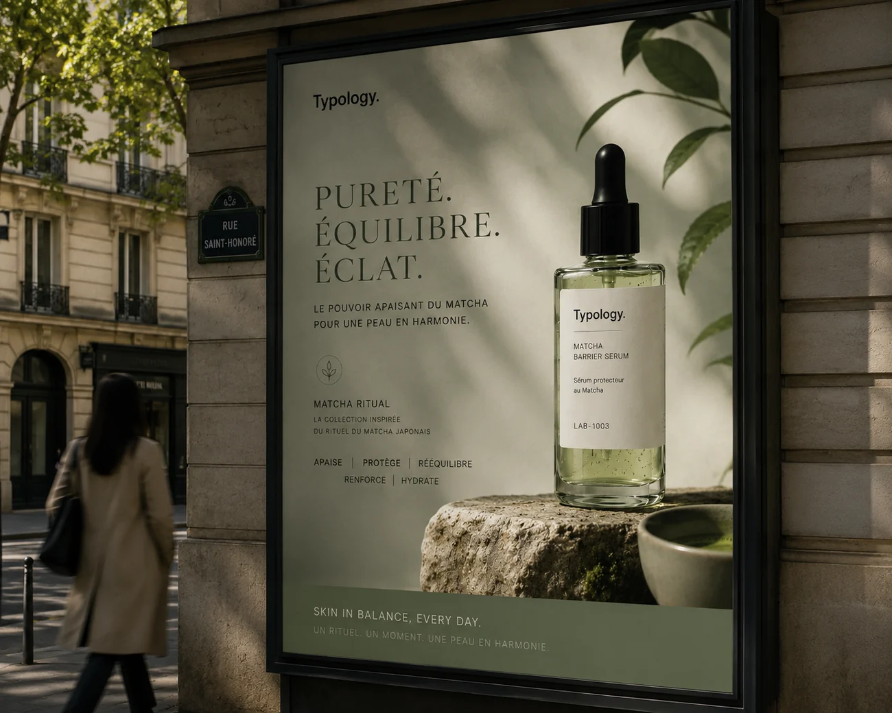 Affichage Typology dans la rue